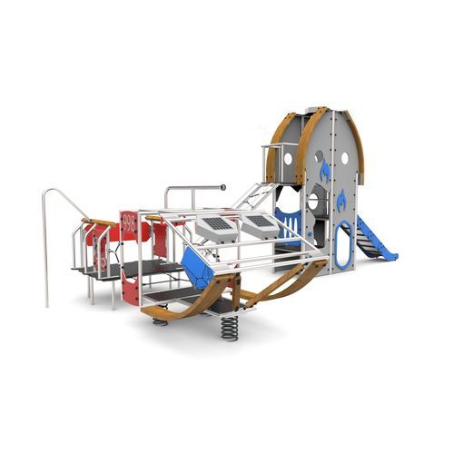 Edelstahl-Spielplatzgerät - LUMIBRIGADE  - Free Kids s.c. - Holz / HDPE / modular