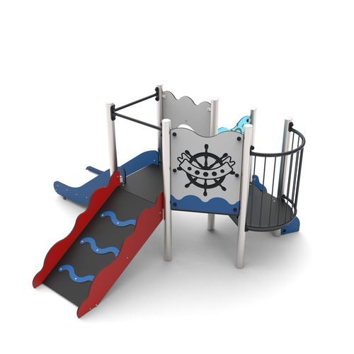 Spielplatzgerät für öffentliche Einrichtungen - AHOY 09 - Free Kids s.c. - für öffentliche Anlagen / Metall / HDPE