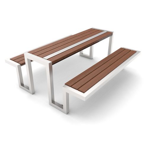 Moderner Picknicktisch - 0014010  - Free Kids s.c. - Holz / Gestell aus lackiertem Metall / Gestell aus Stahl