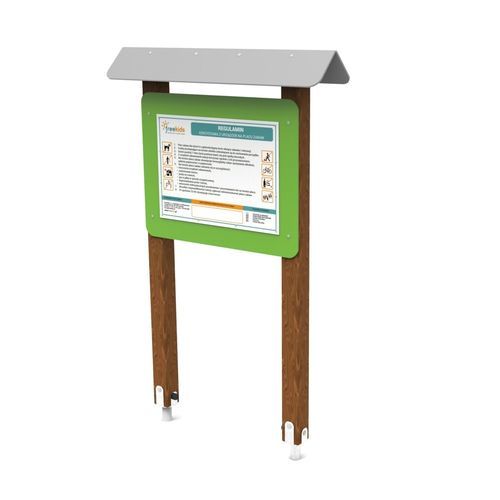 Infotafel für öffentliche Bereiche - TIN-01 - Free Kids s.c. - für Spielplätze / mit variabler Anzeige / mit Überdachung
