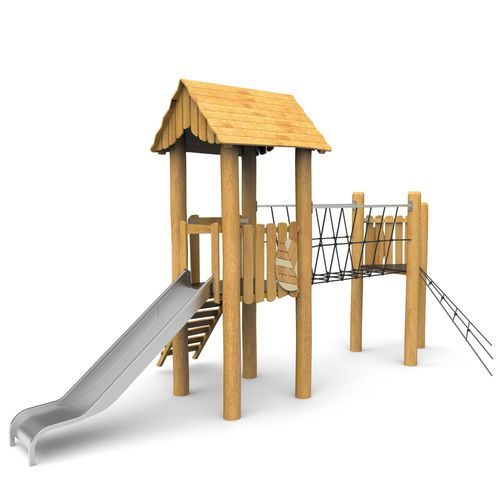 Spielplatzgerät für Kindergarten - 0270006  - Free Kids s.c. - für öffentliche Anlagen / Holz / Edelstahl