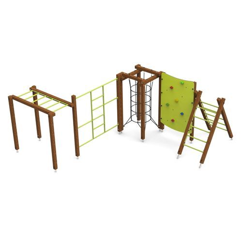 Klettergerüst für Spielplätze - HOP! WOOD 2  - Free Kids s.c. - für Sportparcours / modular / Holz