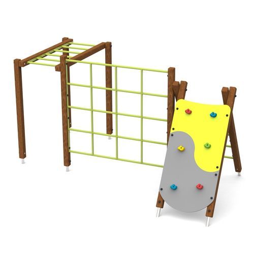 Klettergerüst für Spielplätze - HOP! WOOD 1  - Free Kids s.c. - für Sportparcours / modular / Holz