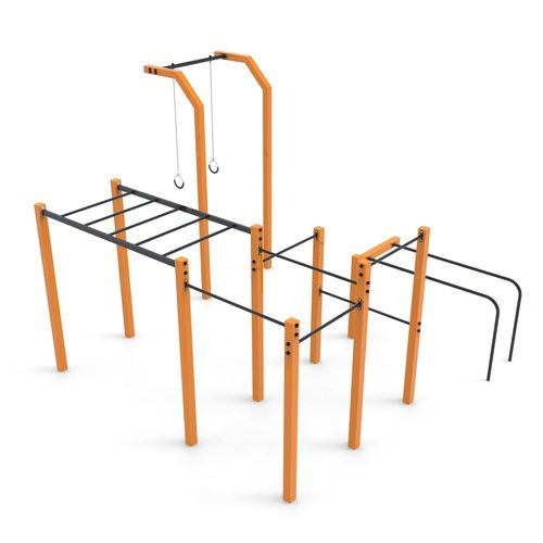 Street Workout Park / für Fitnessanwendungen - P-015  - Free Kids s.c. - Streckung / Metall / für Außenbereich