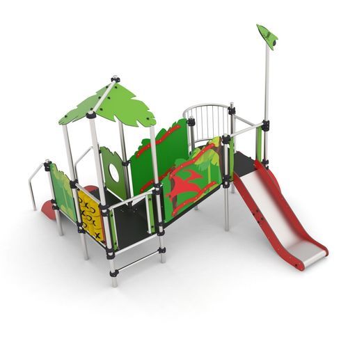 Metall-Spielplatzgerät - JURA 2 - Free Kids s.c. - modular / mit Überdachung / interaktiv
