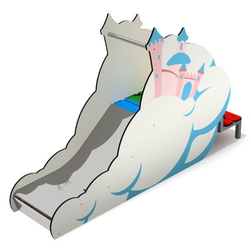 Gerade Rutsche - RBW  - Free Kids s.c. - für Spielplätze / HDPE / mit Überdachung