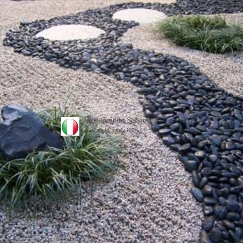 Rundkies für Terrasse - CIOTTOLI AND GRAVEL GARDEN DESIGN - WALL GRANITE SERVICE SRL - für Becken / für Außenboden / gerollt