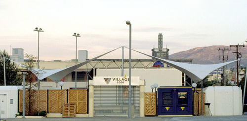 Membrankabel-Flächentragwerk - VILLAGE PARK - Arka - Vordach / für Abdeckung / mit Polyestermembran