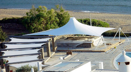 Membrankabel-Flächentragwerk - ELIES RESORT - Arka - für Abdeckung / mit Polyestermembran / für öffentliche Bereiche