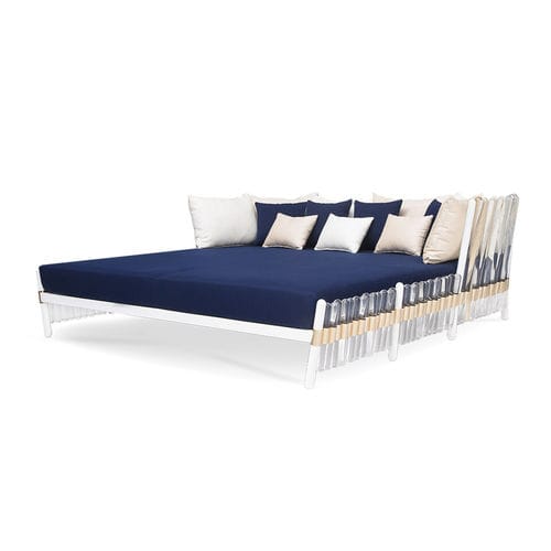 Garten-Bett / Doppelbett - HOUDINI - My Face - modern / Stoff / Edelstahl