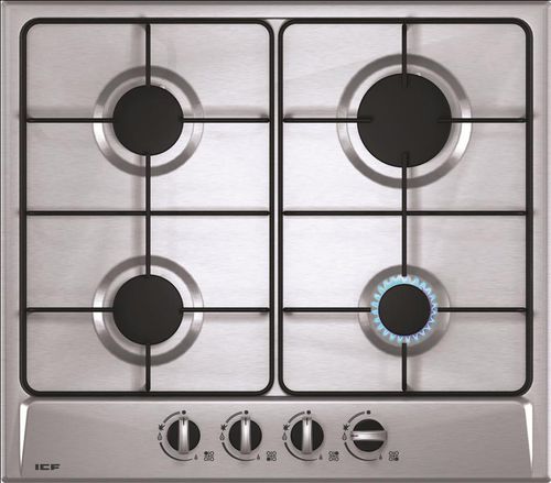 Gaskochfeld - SLENDER : 310 HXX6044 * P1 - ICF Kitchen Appliances - mit 4 Kochfeldern / Einbau / mit Drehknöpfen
