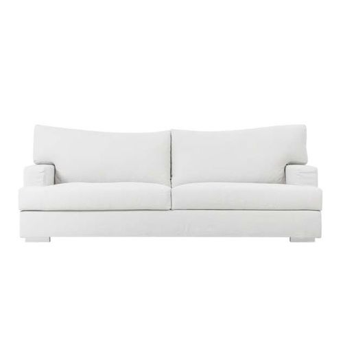 Modernes Sofa - NICOLA - Paulo Antunes - Stoff / weiß / Zweisitzer