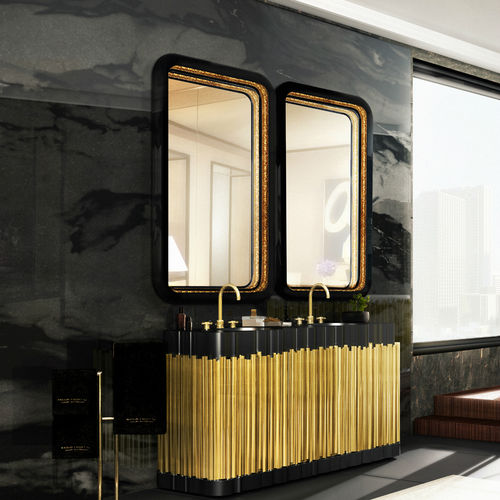 Dekorplatte für Wand - BLACK PARAMOUNT SURFACE  - Maison Valentina - für Bad / Aluminium / bedruckt