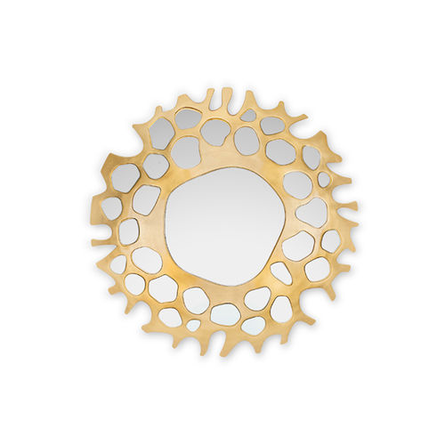 Wandmontierter Spiegel - HELIOS - Maison Valentina - für Gewerbegebrauch / originelles Design / rund