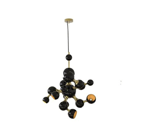Moderne Deckenleuchte - ATOMIC ROUND - Maison Valentina - Aluminium / Messing / LED