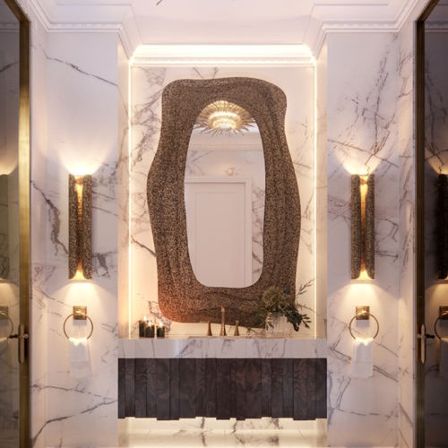 Wandmontierter Spiegel - KUMI - Maison Valentina - für Hotels / für Schönheitssalon / für Frisörsalon