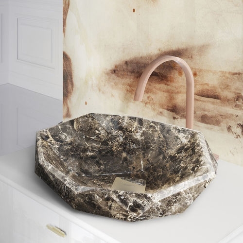 Aufsatzwaschbecken - DIAMOND  - Maison Valentina - Marmor / Skulptur / ohne Öffnung