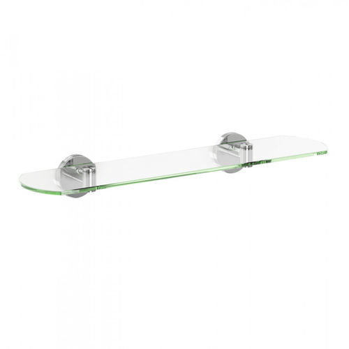 Wandmontiertes Regal - W05 51 04 02 - genwec - modern / Edelstahl / Glas