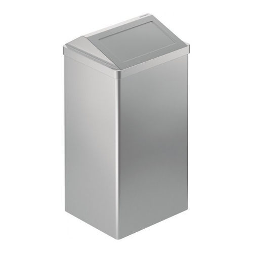 Edelstahl-Papierkorb - GW06 25 04 01 - genwec - aus Edelstahl 304 / gebürsteter Edelstahl