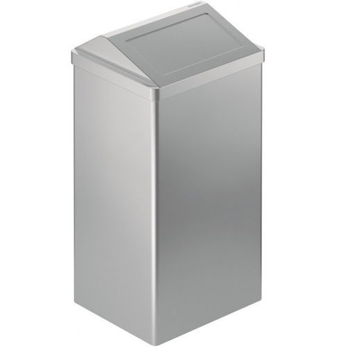 Edelstahl-Papierkorb - GW06 26 04 01 - genwec - gebürsteter Edelstahl / aus Edelstahl 304