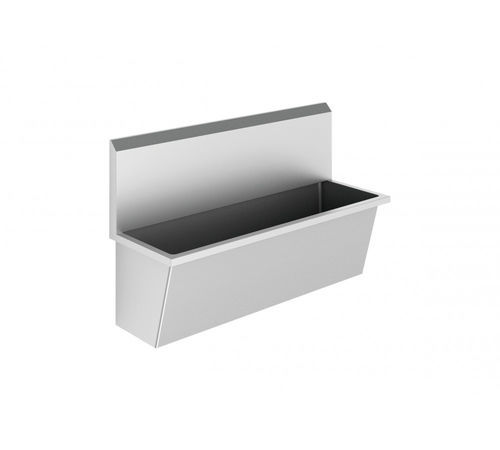 Wand-Waschbecken - GW08 48 04 01 - genwec - gebürsteter Edelstahl / Chirurgenstahl / Edelstahl