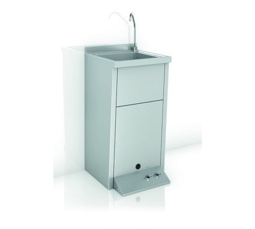 Wand-Waschbecken - GW08 51 04 01 - genwec - Metall / Tret / rechteckig