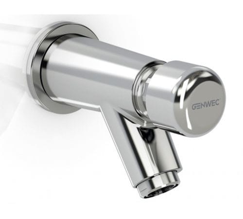 Wasserhahn für Waschtisch - GW13 03 06 02 - genwec - wandmontiert / Selbstschluss / Metall