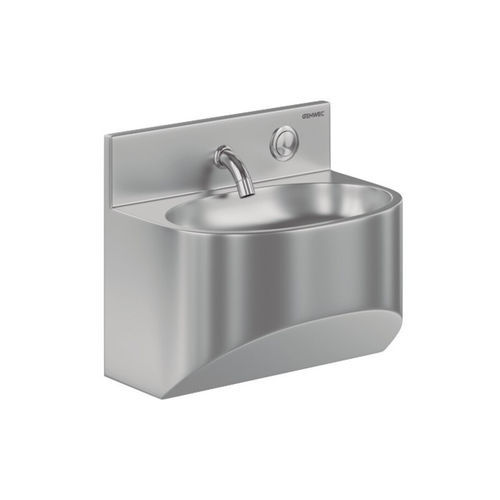 Wand-Handwaschbecken - GW08 90 04 01 - genwec - rechteckig / rund / Edelstahl