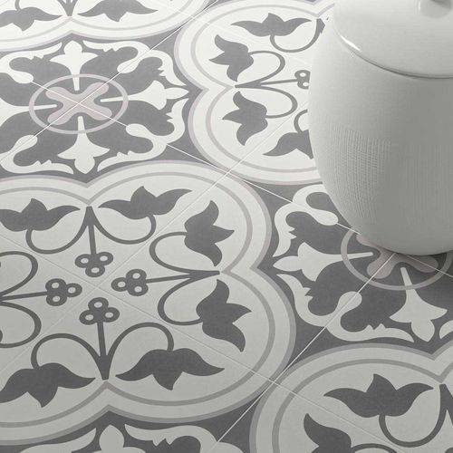 Feinsteinzeugfliesen - Cement Tradition Decor 1 - WOW Design EU - matt / für den Innenraum / für Außenbereich