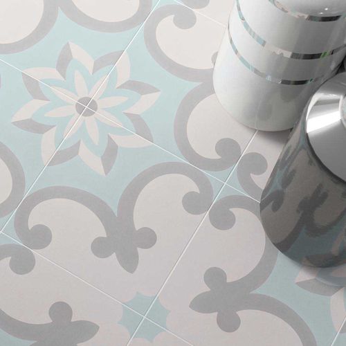 Feinsteinzeugfliesen - Cement Tradition Decor 2 - WOW Design EU - matt / für den Innenraum / für Außenbereich