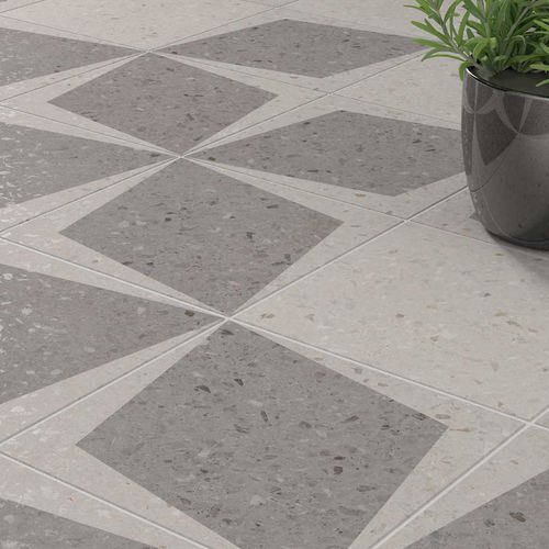 Feinsteinzeugfliesen - Natural Drops Rhombus Decor - WOW Design EU - matt / für den Innenraum / für Außenbereich