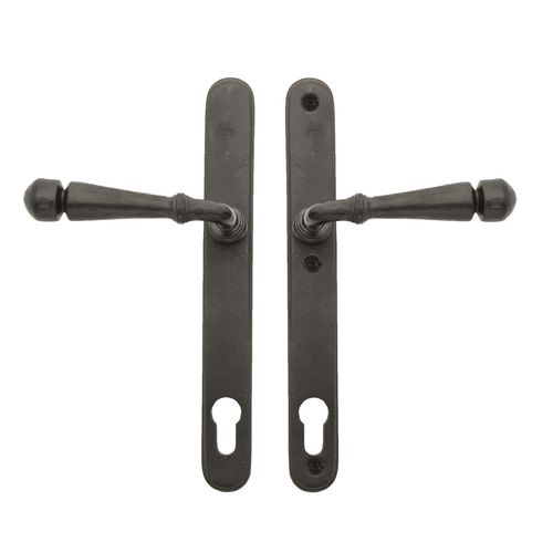 Türgriff - PH1830 + PH1830  - Dauby - aus gealtertem Eisen / aus roher Bronze / Rohmetall