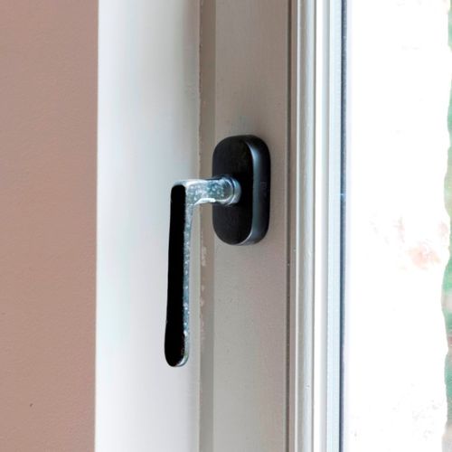 Drehkipp-Fenster-Griff - PHL”L” /32 - Dauby - aus gealtertem Eisen / Rohmetall / aus weißer Bronze