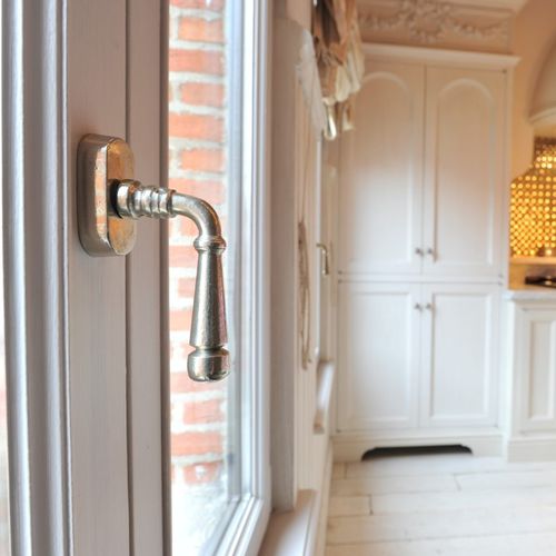 Drehkipp-Fenster-Griff - PH1830 /32 - Dauby - aus gealtertem Eisen / aus roher Bronze / Rohmetall