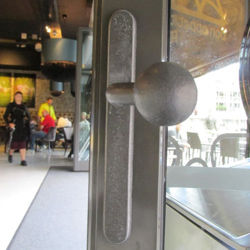 Türgriff - SECURITY TOP + PHL - Dauby - aus gealtertem Eisen / Rohmetall / aus roher Bronze
