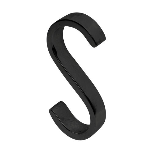 Klassischer Garderobenhaken - ” S ”  - Dauby - aus weißer Bronze / Rohmetall / aus gealtertem Eisen