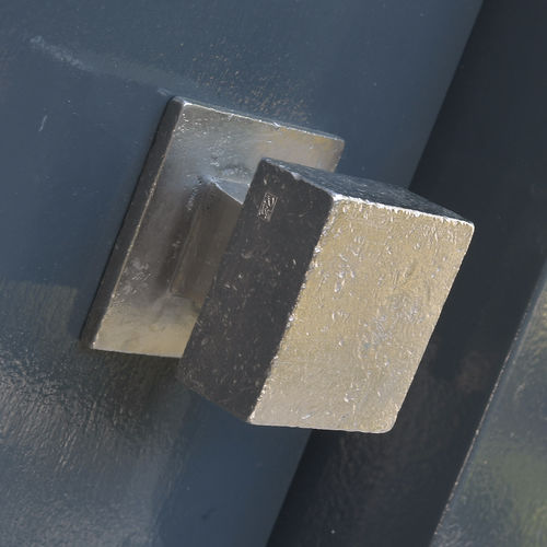 Klassischer Türknopf - PQ-65 - Dauby - rustikal / aus weißer Bronze / Rohmetall