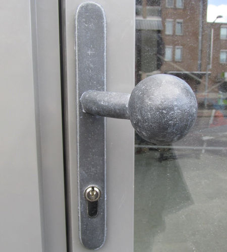Türgriff - SECURITY TOP + PH1928  - Dauby - aus gealtertem Eisen / Rohmetall / aus roher Bronze
