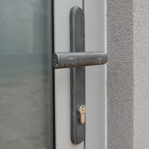 Türgriff - SECURITY TOP + PH1930  - Dauby - aus gealtertem Eisen / Rohmetall / aus roher Bronze