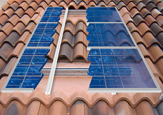 Photovoltaik-Dachziegel - DC BASE - Gambale - Beton