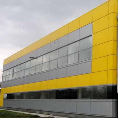 Verkleidungs-Verbundplatte - Usluga Glass - für Fassadenverkleidung / Aluminium