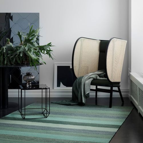 Moderner Teppich - VERONICA - Fabula living - Streifenmuster / Baumwolle / Neuseelandwolle
