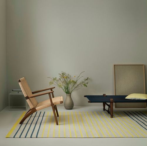 Moderner Teppich - POPPY - Fabula living - Streifenmuster / Baumwolle / Neuseelandwolle