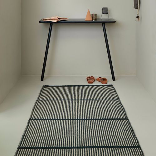 Moderner Teppich - HELGA - Fabula living - Streifenmuster / Baumwolle / Neuseelandwolle