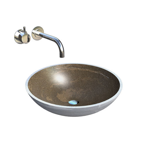 Aufsatzwaschbecken - BACILE - millimetri4 s.r.l. - Piasentina / rund / modern