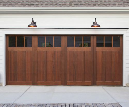 Sektionale Garagentür - RESERVE® WOOD CUSTOM - Copy door - einflügelig / Zedernholz / Erlenholz