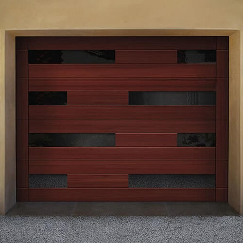 Holzgaragentor - RESERVE® MODERN - Copy door - Sektional / Hartglas / Polystyrol