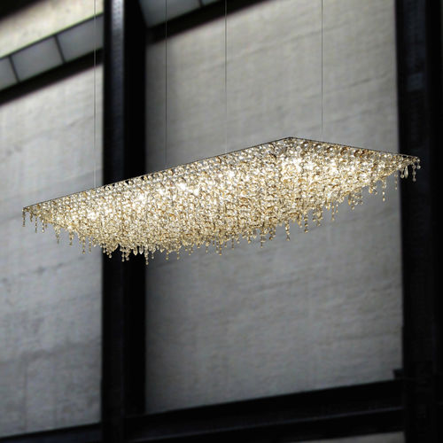 Kronleuchter / originelles Design - UGOLINO RECTANGULAR - Lolli e Memmoli - Kristall / Halogen / handgefertigt