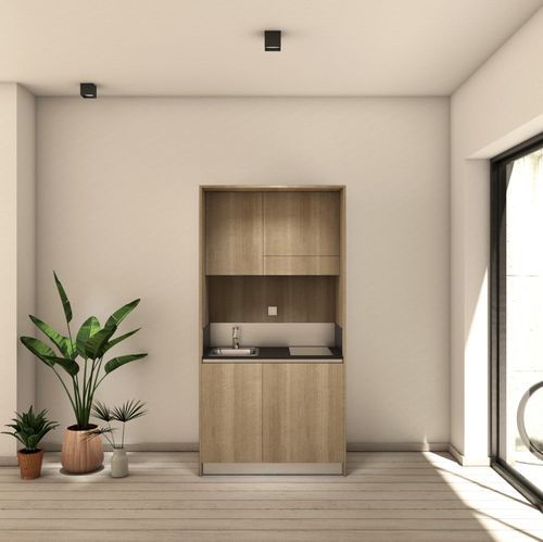 Moderne Küche - ARIA 109 - MiniCucine.com - melaminbeschichtet / Monoblock / kompakt