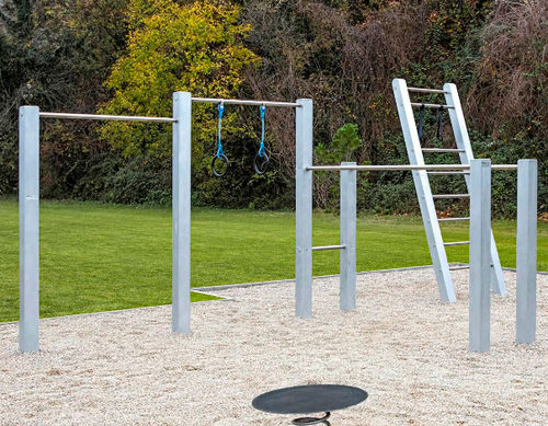 3-fach-Klimmzugstange - KGSF008  - Kreal - Aluminium / für Außenbereich / für Sportparcours